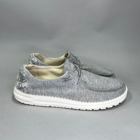 Hey Dude Shoes - Hey Dude Wendy Stretch Shoes Women's Size 9 Fleece Glacier Gray Slip On Sneakers